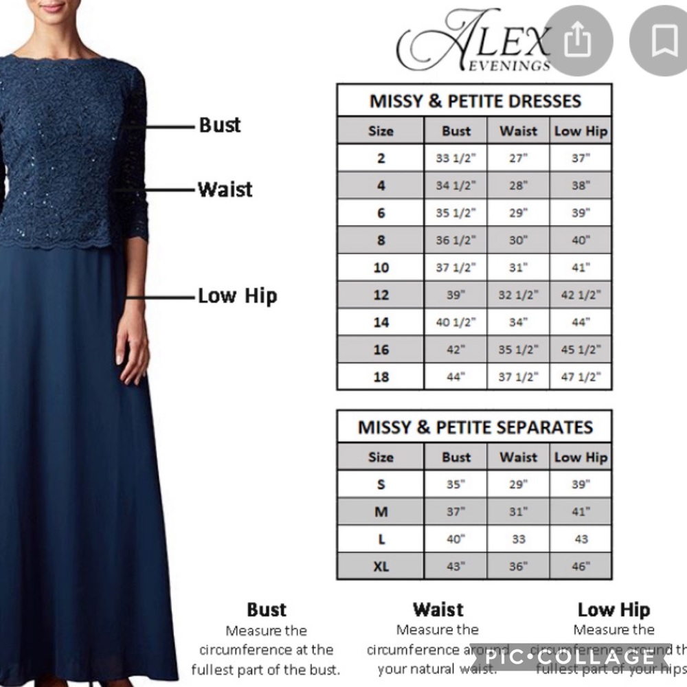 Alex evenings woman’s long evening gown with embellished waist - Picture 4 of 4